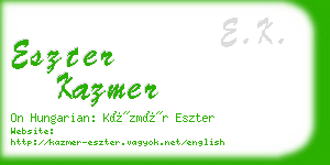 eszter kazmer business card